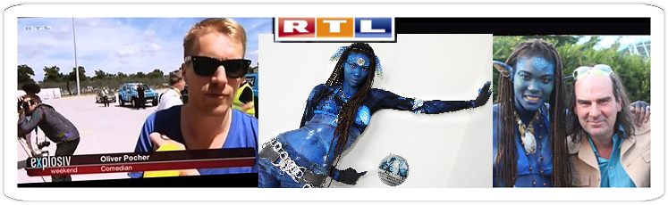RTL Explosiv Bodypainting von Christine Dumbsky mit Stars