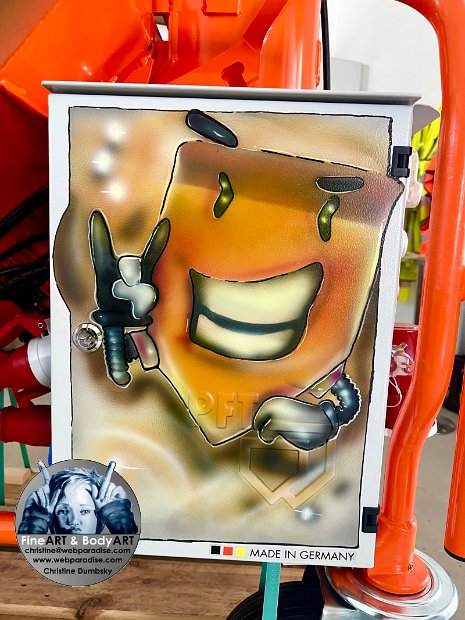 knauf pft mischmaschine g4 bemalung airbrush christine dumbSKY airbrushbemalungen messekuenstler4070