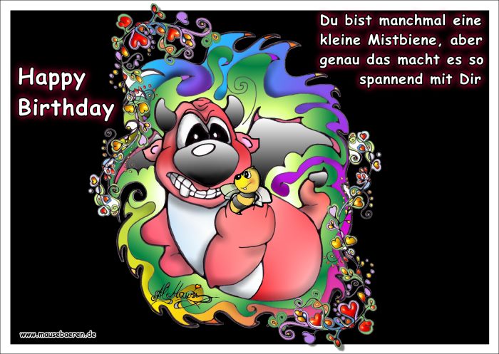  comic, comics, mausebaer, mausebaeren, baeren, baer, baerchen, engel, teufel, engelchen, teufelchen, Postkarte, Karte, Geburtstag, Hochzeit,  Postkarten, postcards by Christine D