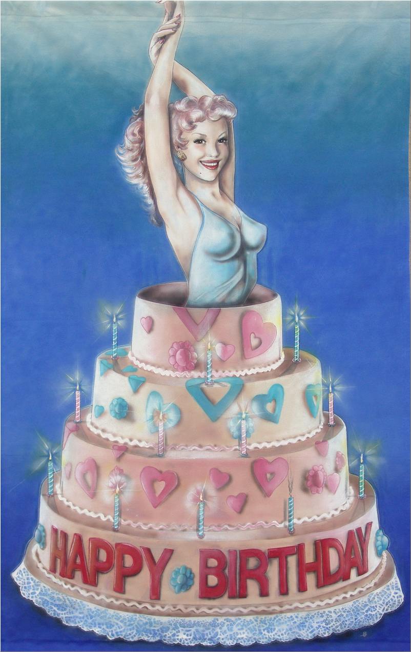 Tortenmädchen - girl in the cake - happy birthday - Geburtstag 