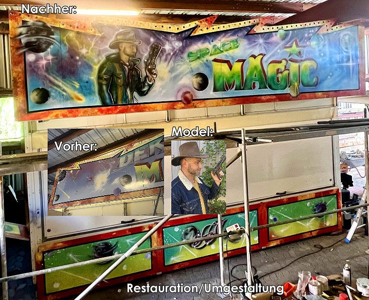 Schausteller Kirmes Kirmeswagen Schaustellerfahrzeug neugestaltung restauration airbrush profi best of