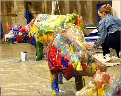 art on cows somehow different