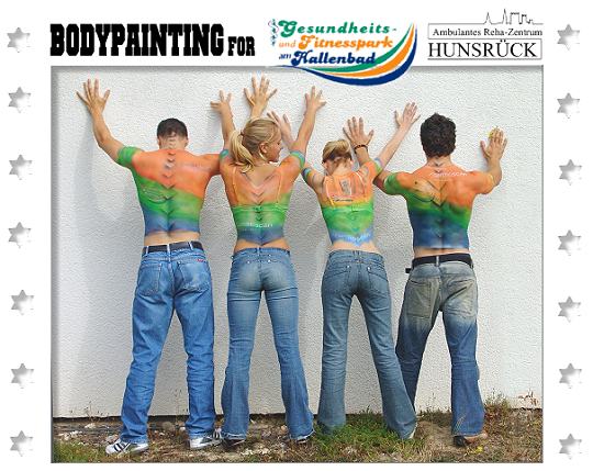 Commercial Bodypaint for a health- and wellness center