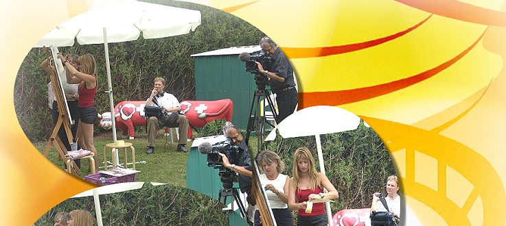 Photos of the filming